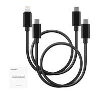 NEEWER Juego de 2 Cables OTG USB C a C y USB C a iOS, Cable de Salida de Audio DAC Macho a Macho, Compatible con iPhone iPad Android MacBook Laptop PC, 18"/45cm, LM6