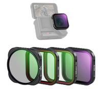 NEEWER Juego de 4 Filtros ND Set Compatible con Insta 360 Ace Pro e Insta360 Ace Pro 2,CPL Ajustable+UV+Difusión Negra 1/4+ND16,HD Optical Vidrio Snap On Action Camera Objetivos Acessorios Kit,FL-C29