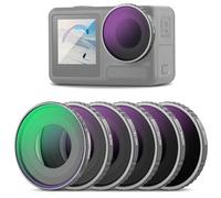 NEEWER Juego de 6 Filtros ND Compatibles con dji Osmo Action 5 Pro/Action 4,Cristal Optico HD Multicapa CPL + ND8 + ND16 + ND32 + ND64 + ND256, Accesorios Densidad Neutra Lentes Cámara Acción, FL-N70