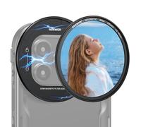NEEWER Juego de 67mm Filtros Magnéticos Difusión Negra 1/4, Multicapa HD con Adaptador Placa Trasera para Filtro Magnético, Compatible con iPhone 16 Pro/16 Pro MAX Jaula Video Rig (PA073/PA074)