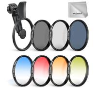 NEEWER Juego de 7 67mm Filtros ND, Compatible con Android Samsung Google Pixel Huawei Xiaomi Clip On CPL+ ND32 + Starlight + GND(Rojo/Naranja/Amarillo/Azul), Kit Accesorios Foto Lentes Cámara, FL-P11
