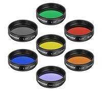 NEEWER Juego de 7 Filtros de Telescopio de 1,25", Que Incluye 5 Filtros de Color (Rojo/Naranja/Amarillo/Verde/Azul), Filtro Lunar Starglow, Filtro CPL para Observación Lunar y Astrofotografía