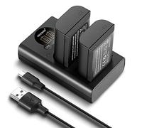 NEEWER Juego de Batería y Cargador Repuesto para DMW-BLK22, Compatible con Panasonic Lumix DC-S5 GH5 II S5II GH6 S5 IIX S9, Paquete de 2 Baterías 2400 mAh y Cargador USB Doble Canal Tipo C