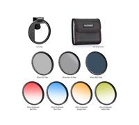 NEEWER Juego de Filtros de 7 Clips Roscados para Teléfono Celular Juego de Filtros de 67 mm de 7 Filtros CPL Degradados Starlight ND32 Expansión de