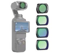 Neewer Juego de filtros de Efecto magnético Compatible con dji OSMO Pocket 3 Creator Combo Accesorios, Paquete de 4 filtros 8X Star/Blue Streak Anamórfico/Reducción de contaminación de luz/Difusión