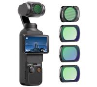 Neewer Juego de filtros de Efecto magnético Compatible con dji OSMO Pocket 3 Creator Combo Accesorios, Paquete de 4 filtros 8X Star/Blue Streak Anamórfico/Reducción de contaminación de luz/Difusión