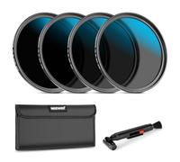 Neewer Juego de filtros de lente ND de 62 mm, ND16/ND32/ND64/ND1000, bolígrafo de limpieza de lentes, bolsa de filtro, kit de accesorios de filtro HD compatible con lentes de cámara Canon, Nikon, Sony