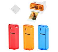 NEEWER Juego de Filtros Lens Filter Set Compatible con Polaroid Go Camera, Paquete de 3 Snap On Filtros Gel Color Accesorios Kit(Rojo, Azul, Naranja) para Fotografía Creativa, FL-B18