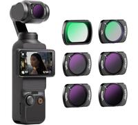 NEEWER Juego de Filtros Magnéticos ND/CPL Compatible con DJI OSMO Pocket 3/Pocket4/Xtra Muse Creator Combo Accesorios, Cámara de Acción, 6 Paquete Filtros Polarizadores UV CPL ND16/PL ND32/PL ND64/PL