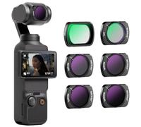 NEEWER Juego de Filtros Magnéticos ND/CPL Compatibles con Dji OSMO Pocket 3 Creator Combo Accesorios, Cámara de Acción, Paquete de 6 Filtros Polarizadores UV CPL ND16/PL ND32/PL ND64/PL