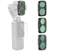 NEEWER Juego de filtros ND compatibles con DJI Osmo Pocket 4P solamente, filtro de densidad neutra variable (ND2-32) + CPL + 1/4 Black Diffusion Gimbal Action Cam filtro de lente Protector de pantalla