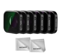 NEEWER Juego de filtros ND compatibles con GoPro Hero 13 12 11 10 9 Negro, Paquete de 6 Unidades, CPL polarizador Gris (ND8/ND16/ND32/ND64/ND1000), Juego de filtros para cámara de acción, Accesorios