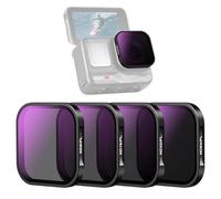 NEEWER Juego de filtros ND/PL compatibles con Insta360 Ace Pro, 4 Unidades ND8/PL ND16/PL ND32/PL ND64/PL, Accesorios para cámara de acción, polarización CPL y Filtro ND 2 en 1, Densidad Neutra y Kit
