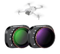 NEEWER Juego de filtros ND Variables compatibles con dji Mini 4 Pro, ND2-32 (1-5 Paradas) + ND64-512 (6-9 Paradas), Cristal óptico HD Multicapa, Accesorios de Lente de cámara para fotografía y