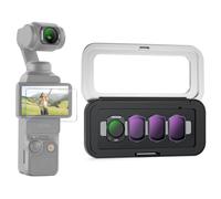 NEEWER Juego de filtros ND y CPL compatibles con dji Osmo Pocket 3, Densidad Neutra magnética ND16 + ND64 + ND256 + Accesorios de Filtro de Lente de cámara de acción polarizada Circular con Protector