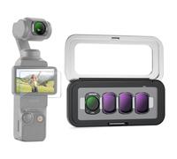 NEEWER Juego de filtros ND y CPL compatibles con dji Osmo Pocket 3, Densidad Neutra magnética ND16 + ND64 + ND256 + Accesorios de Filtro de Lente de cámara de acción polarizada Circular con Protector