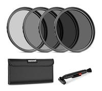 Neewer Kit de Filtro de Lente ND de 55 mm: ND2 ND4 ND8 ND16, bolígrafo de Limpieza de Lentes, Bolsa de Filtro, Filtro de Densidad Neutra y Kit de Accesorios Compatible con cámaras réflex Digitales