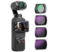 NEEWER Kit de Filtro Magnético ND y CPL Compatible con dji OSMO Pocket 3, 4 Pack Filtro Polarizador y Densidad Neutra ND16 ND64 ND256 Accesorios Vidrio Óptico HD Multicapa/Marco Aluminio Ultradelgado