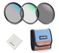 NEEWER Kit de Filtro ND CPL UV de 62 mm, protección UV + polarizador Circular + Densidad Neutra (ND8), Juego de filtros para Lentes de cámara con Cristal óptico Multicapa, Marco Fino y Funda Plegable