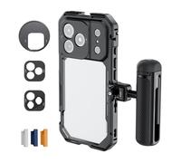 NEEWER Kit de Jaula de teléfono Compatible Solo con iPhone 17 Pro, Accesorios estabilizadores de Video con Anillo de Filtro de 67 mm, Placas traseras de Lente de Montaje en T y 17 mm, Mango Bluetooth
