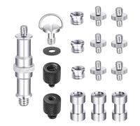 NEEWER Kit de Tornillos de cámara, 16 Piezas de trípode convertidor de Tornillo de Boca (1/4" a 1/4", 1/4" a 3/8" Hembra a Macho, Macho a Macho, etc.) para cámara/Flash/trípode/micrófono