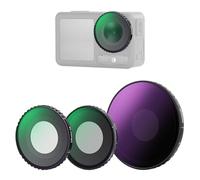 NEEWER Kit Filtro ND Compatible con dji Osmo Action 5 Pro/4, ND8-32 Variable (3-5 Paradas) + CPL + Difusión Negra Filtro Rosca 1/4 Accesorios de Cámara de Acción de Vidrio Óptico HD Multicapa, FL-52