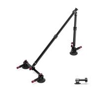 NEEWER Kit Montaje Coche con Triple Ventosa, Dos 24" Postes de Extensión de Aleación de Aluminio, NATO Rail, Adaptador para Action CAM Compatible con GoPro dji Insta 360, Carga Máxima 2,2lb, CA166