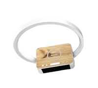 NEEWER Lámpara de noche de nivel de entrada con carga inalámbrica de 15 W, compatible con iPhone AirPods, despertador Sunrise, luz LED táctil regulable para la mesita de noche en el dormitorio, salón