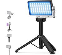 NEEWER - Lámpara de vídeo RGB de 12 W, Panel LED para Streaming, Selfie, 2500 K-10000 K CRI97+, Control App/2.4 G, batería 4300 mAh, Soporte de Escritorio para Vlogging, grabación de vídeo, Podcast