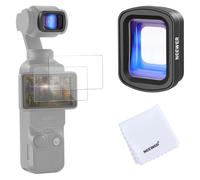 NEEWER Lente anamórfica Azul 1.2X Compatible con dji Osmo Pocket 3 Creator Combo Accesorios, Lente magnética de Vidrio óptico HD con Efecto de Rayas Azules + 2 Protectores de Pantalla de Vidrio