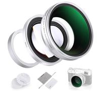 NEEWER Lente de gran angular de 49 mm, 0,75 x y macro adicional de 1,4 x para cámaras de la serie X100, lente HD 2 en 1 con anillo adaptador de 49 mm para cámaras Fujifilm X100 X100S X100F X100T X100V