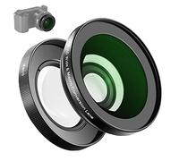NEEWER Lente Gran Angular HD de 40,5mm Compatible con Sony ZV-1F ZV-E10 A5000 A6000,Lente Adicional 2 en 1 de 18mm Gran Angular y 10x Marco con Tubo de Extensión,Adaptador de Montaje de Bayoneta LS-30