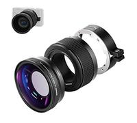 NEEWER Lente Gran Angular Compatible con Sony ZV1 Cámara Lente Adicional 2 en 1 18mm HD Gran Angular y Macro 10x con Tubo de Extensión Adaptador de Lente Montura Bayoneta Paño de Limpieza(Marco Negro)