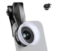 NEEWER 10X Lente Macro con Clip de Lente Teléfono de 17mm Rosca y Parasol Difusor Desmontable, para Jaula de Teléfono Roscada de 17mm/Funda de Teléfono/Abrazadera de Teléfono/Placa Trasera, LS-28 Pro