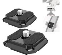 NEEWER 2 Placa Liberación Rápida 38mm Arca Cuadrada Tipo QR Placa Montaje de Cámara Compatible con Peak Design Capture V3 Clip Cabeza Trípode Correa Interruptor Rápido 4 Pasadores de Seguridad QPR-5