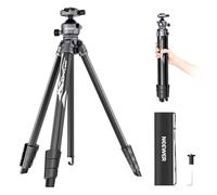 NEEWER LITETRIP LT07 61" Trípode Viaje Aluminio para Cámara con Rótula Perfil Bajo Rotación Inclinación, Placa Arca QR Compatible con Peak Design Tripod Plate V3, Eje Central Doble, Carga Máx 22lb