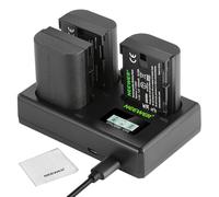 NEEWER LP-E6NH 3 Baterías Repuesto & Cargador USB Set, 3 Paquete 2250mAh para LP-E6NH con Cargador USB Triple Ranura, Paño Limpieza, Compatible con Canon EOS R7 R5 R6 R6 II R 5DIV 6DII 7DII 80D