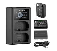 NEEWER LP-E6NH Juego de Cargador de Batería de Repuesto Compatible con Canon EOS R7 R5 R6 R 5DIII IV 6DII 7DII 70D 80D 90D Paquete de 2Baterías de 2250mAh Cargador USB Dual con Pantalla USB-C Cable