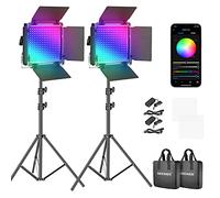 NEEWER Luz de Vídeo LED 530PRO RGB con Control de Aplicación y Kit de Soporte 360° a Todo Color Kit de Iluminación de Vídeo de 45W CRI 97+ para Juegos Youtube Broadcasting Conference Fotografía