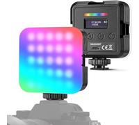 NEEWER - Luz de vídeo LED RGB, luz RVB61 de 360°, Todo Color para cámara con 3 Zuecos fríos y difusor, CRI 97+, 20 Modos de Escena, 2500 K ~8500 K, batería Recargable 2000 mAh