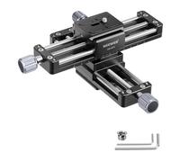 NEEWER Macro Rail Slider, 4 Ejes Giratorio 360° aleación de Aluminio riel de Enfoque con Placa de liberación rápida Tipo Arca Tornillo de 1/4 Pulgadas para cámara, videocámara, trípode, Macro