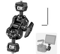 NEEWER Magic Arm Brazo Mágico Articulado Flexible con Doble Cabezal de Bola con Tornillos de 1/4" y Pasador Antitorsión Retráctil, Camera Monitor Mount Compatible con SmallRig Cage, UA009