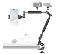 NEEWER Magic Arm Soporte para Cámara, Soporte Elevado de Escritorio para Teléfono y Micrófono, Brazo Boom Articulado de 22 Pulgadas con Abrazadera C, Roscas de 1/4" 3/8" para ARRI para Micrófono