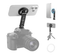NEEWER Magnetic Phone Tripod Mount Compatible con MagSafe iPhone Samsung, Adaptador Metal Ajustable Giratorio Soporte Móvil Zapato Frío para Montaje Trípode Monitoreo Cámara Grabación Video, DS031