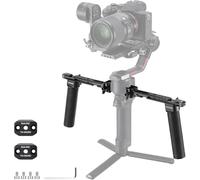 NEEWER Mango dual compatible con DJI RS4 RS4 Pro RS3 RS3 Pro RS2 RSC2 Ronin S SC cardán, kit de doble mango con 2 mini rieles NATO, abrazaderas NATO de liberación rápida, roscas de 1/4 y 3/8 pulgadas,