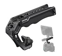 NEEWER Mango superior de cámara con tornillo de ala de 3/8 pulgadas y pasadores de localización para ARRI, agarre de silicona antideslizante con roscas de 1/4 y 3/8 pulgadas, zapatos fríos, compatible