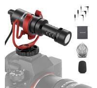 NEEWER Micrófono Plug & Play Vlog, 20-20 KHz Mini supercardioide con TRS de 3.5 mm, USB C OTG, Montaje de Choque, Parabrisas Compatible con Samsung S24 Android Tablet Mac 16, 15, 14, VM10