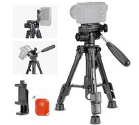 NEEWER Mini Base de Trípode de Mesa para Cámara y iPhone con Cabezal Inclinable de 3Vías, Mango y Control Remoto, Trípode Portátil con Placa de 1/4" para Videocámara DSLR, Máx 6kg, TP02