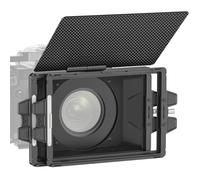 NEEWER Mini Matte Box con Dos Bandejas Filtro 4" x5,65,4 Adaptadores Lente Circular,Top Flag Fibra Carbono,Compatible con SmallRig Accesorio Compatible con K&F NISI TIFFEN NEEWER Filtro Cine, PG002