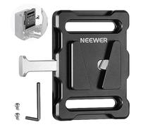 NEEWER Mini Placa de Batería V Mount Battery Plate con Rosca 1/4" y Botón de Liberación Rápida, Compatible con FXLION Sony NEEWER V Lock Mount Batería y 15mm Rod Clamp, PS005